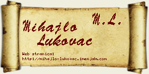 Mihajlo Lukovac vizit kartica